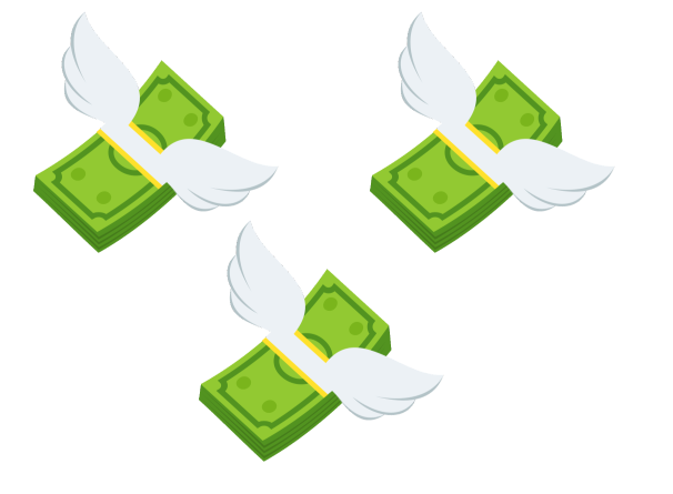 flying money
